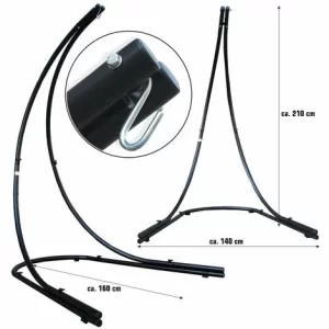 AMANKA XXL Hängesessel Mit 210cm Gestell – Hängestuhl Ständer Metall 13
