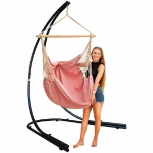 AMANKA XXL Hängesessel Mit 210cm Gestell – Hängestuhl Ständer Metall 9