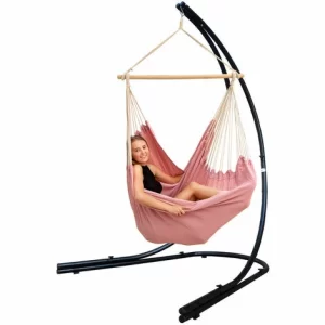 AMANKA XXL Hängesessel Mit 210cm Gestell – Hängestuhl Ständer Metall 11
