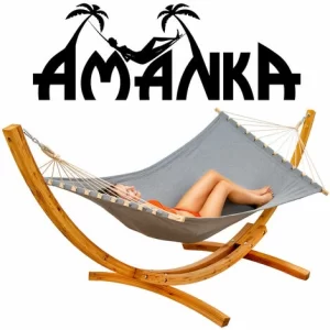 AMANKA XXL Hängematte Mit Gestell – Holz Hängemattengestell 11