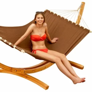 AMANKA XXL Hängematte Mit Gestell – Holz Hängemattengestell 13