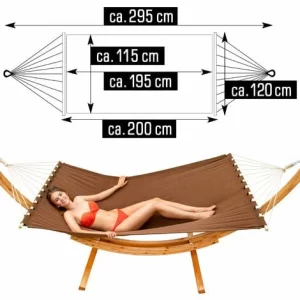 AMANKA XXL Hängematte Mit Gestell – Holz Hängemattengestell 15
