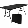AMANKA Gartentisch Für 6 Personen – 180 X 74cm Klapptisch Rattan-Look Esstisch Klappbar 19