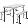 AMANKA Bierzeltgarnitur Für 4 Personen – 112 X 61 Cm Bierbank Set – Tisch Mit 2 Bänken 14