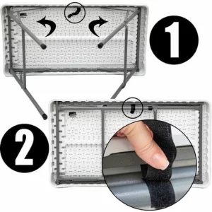 AMANKA Bierzeltgarnitur Für 4 Personen – 112 X 61 Cm Bierbank Set – Tisch Mit 2 Bänken 15