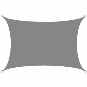 AMANKA UPF50+ UV Sonnensegel 3×4 Polyester Rechteck Wasserabweisend Garten Balkon Grau 9