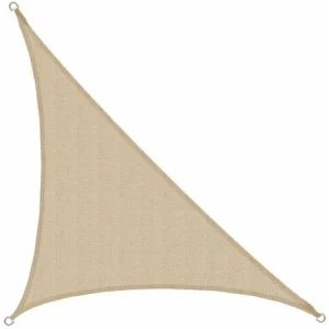 AMANKA UV Sonnensegel 3x3x4,2 HDPE Dreieck Rechtwinklig Sonnenschutz Garten Beige 11
