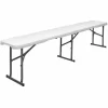 AMANKA Kunststoff Bierbank – Klappbar 182x27x43 – Sitzbank – Gartenbank Camping Bank 17