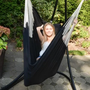 AMANKA XXL Liege Hängesessel Mit Seitenfach Und Kissen – 220×120 Cm Outdoor Hängematte 9