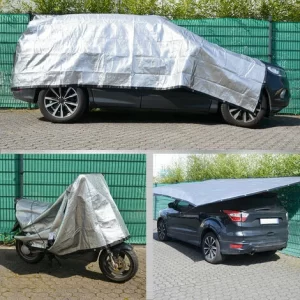 AMANKA 99% Schattennetz 2x2m Alu Sonnensegel Sonnenschutz Netz Hitzeschutz Camping 15