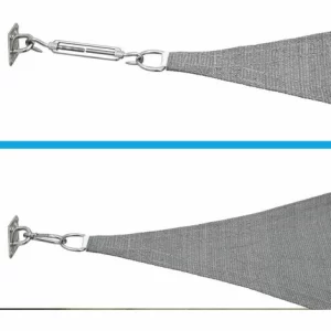 AMANKA 2x2x2 Sonnensegel Dreieckig Wasserdicht – Sonnenschutz Segel Set Mit Befestigung 13