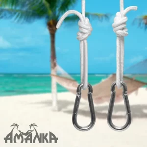 AMANKA Hängematten Befestigung Bis 160kg – Mit Karabiner Und Seilen 15