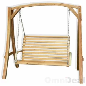 AMANKA Hollywoodschaukel Mit Bank Aus Holz 11