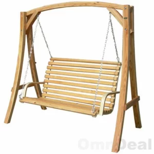 AMANKA Hollywoodschaukel Mit Bank Aus Holz 13
