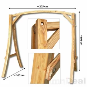 AMANKA Hollywoodschaukel Mit Bank Aus Holz 15