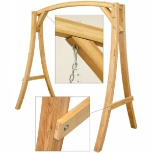 AMANKA Hollywoodschaukel Gestell Aus Holz – 205x105x198 Cm Holzgestell 13