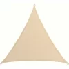 AMANKA UV Sonnensegel 5x5x5 HDPE Dreieck Sonnenschutz Überdachung Balkon Garten Beige 17