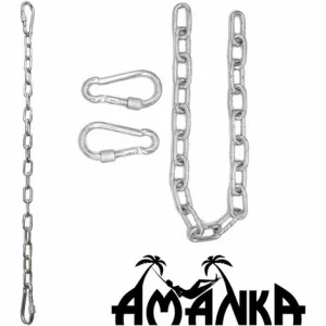 AMANKA 2 X 230kg Hängesessel Kette – 50cm Aufhängung 2 Karabiner – Schaukel Hängematte 13