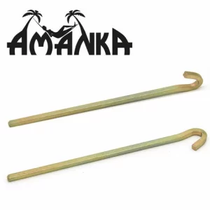AMANKA Stahl-Hart 5 Vierkant Zelt-Heringe Erdnägel 220x6mm Bodenanker Camping-Zeltnägel 13