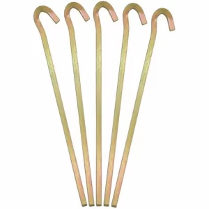 AMANKA Stahl-Hart 5 Vierkant Zelt-Heringe Erdnägel 220x6mm Bodenanker Camping-Zeltnägel 15