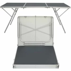 AMANKA Stabiler XXL Aluminium Campingtisch Klapptisch 180x70cm Alu Tisch Garten-Tisch 11