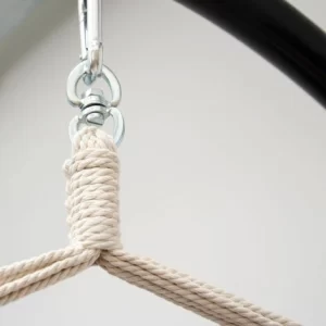 AMANKA XXL Hängesessel 185x130cm Hängestuhl 2 Personen Hängesitz Bis 150kg Baumwolle Hängematte 360° Swifel 15