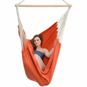 AMANKA XXL Hängesessel 185x130cm Hängestuhl 2 Personen Hängesitz Bis 150kg Baumwolle Hängematte 360° Swifel 9