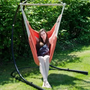AMANKA XXL Hängesessel 185x130cm Hängestuhl 2 Personen Hängesitz Bis 150kg Baumwolle Hängematte 360° Swifel 11