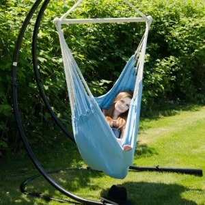 AMANKA XXL Hängesessel 185x130cm Hängestuhl 2 Personen Hängesitz Bis 150kg Baumwolle Hängematte 360° Swifel 11