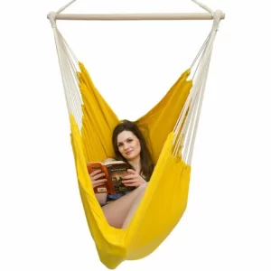 AMANKA XXL Hängesessel 185x130cm Hängestuhl 2 Personen Hängesitz Bis 150kg Baumwolle Hängematte 360° Swifel 9