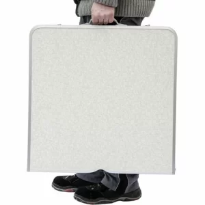 AMANKA Klappbarer Höhenverstellbarer Campingtisch 120x60x70cm Inkl. 4 Falthocker Campingtischset Kofferformat 15