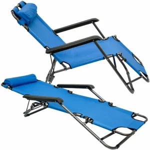 AMANKA Campingstuhl Liegestuhl Freizeitliege Sonnenliege Strandliege Campingliege Klappliege Liege 153cm | Türkis 9