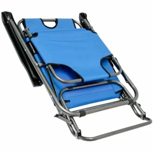 AMANKA Campingstuhl Liegestuhl Freizeitliege Sonnenliege Strandliege Campingliege Klappliege Liege 153cm | Türkis 13