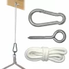 AMANKA Hängematten Befestigung Bis 160kg – Mit Karabiner Und Schrauben 19