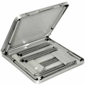 AMANKA Klappbarer Höhenverstellbarer Campingtisch 120x60x70cm Mit 4 Falthocker Campingtischset Kofferformat 15