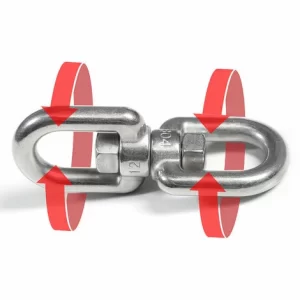 AMANKA XL Hängesessel Drehwirbel 10x125mm 420kg Edelstahl Swivel Hängestuhl Befestigung 11