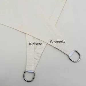 AMANKA UPF50+ UV Sonnensegel 3x3x3 Polyester Dreieck Wasserabweisend Garten Segel Beige 11