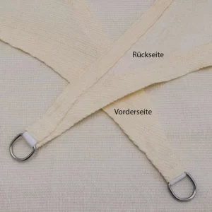 AMANKA UV Sonnensegel 3×3 M HDPE Quadrat Sonnenschutz Überdachung Garten Balkon Beige 11
