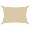 AMANKA UV Sonnensegel 3×2 HDPE Rechteckig Sonnenschutz Überdachung Garten Balkon Beige 19