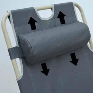 AMANKA Campingstuhl Liegestuhl AMA-YU-98 XL Grau 178x65x88 Cm Incl. Auflage 15