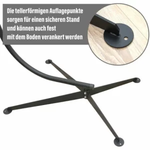 AMANKA 205cm Hängestuhlgestell Bis 120kg – Hängesessel Ständer Metall 15