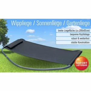 AMANKA XXL Gartenliege XXL 200x130x32 Cm Wippliege Mit Metallgestell 13