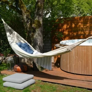 AMANKA XXL Hängematte Für 2 Personen Bis 150kg 400x160cm Beige 13