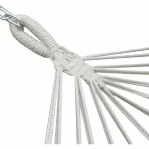 XXL Stabhängematte 2 Personen Hängematte | Liegefläche Ca 185×115 Cm | Belastbarkeit Bis 150 KG | 100% Baumwolle | AMANKA Hängematten | Beige 9
