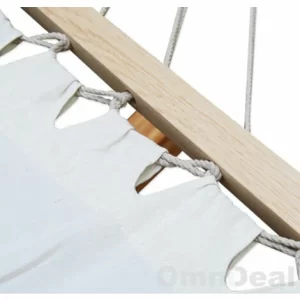 XXL Stabhängematte 2 Personen Hängematte | Liegefläche Ca 185×115 Cm | Belastbarkeit Bis 150 KG | 100% Baumwolle | AMANKA Hängematten | Beige 11