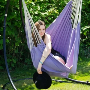 AMANKA XXL Hängesessel 185x130cm Hängestuhl 2 Personen Hängesitz Bis 150kg Baumwolle Hängematte 360° Swifel 15