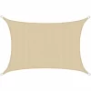 AMANKA UV Sonnensegel 3×4 HDPE Rechteckig Sonnenschutz Überdachung Garten Balkon Beige 17