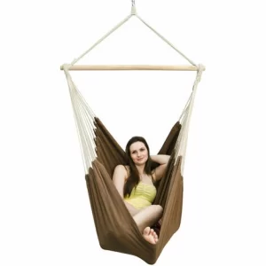 AMANKA XXL Hängesessel 185x130cm Hängestuhl 2 Personen Hängesitz Bis 150kg Baumwolle Hängematte 360° Swifel 15